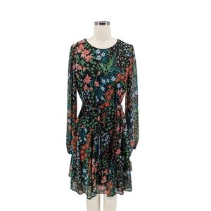 19963 Tommy Hilfiger Floral Dress Black Pink Green size 6 bohemian Business casu